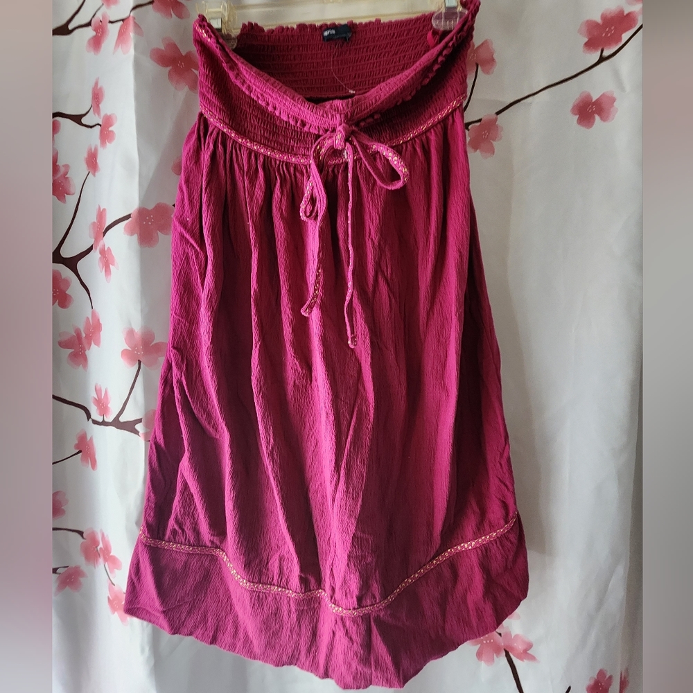GapKids Girl's Pink Magenta Gold Halter Strapless Tunic Dress Size XXL (14-16)